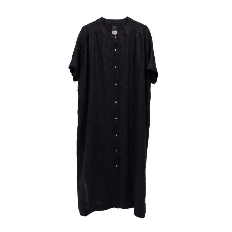 Rosemary Dress in Black Crew Neckline Sporty