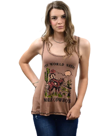 Liberty Wear Collection Tops: More Cowboys Tank open back tank