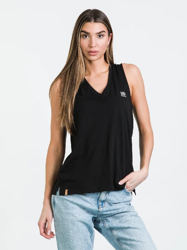 TENTREE LOGO EMBROIDERED VNECK Tank Top - CLEARANCE lace back tank