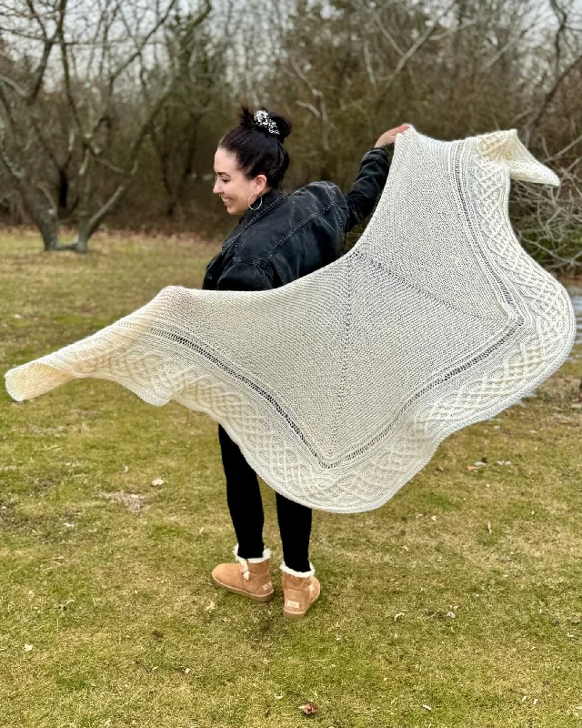 Knit Kit - Fishers Island Shawl Chic Cotton Shawl Wrap