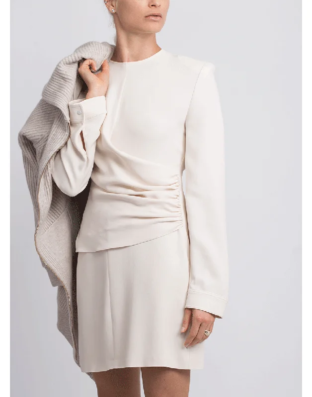 Stretch Cady Gathered Dress Tunics Trendy modern