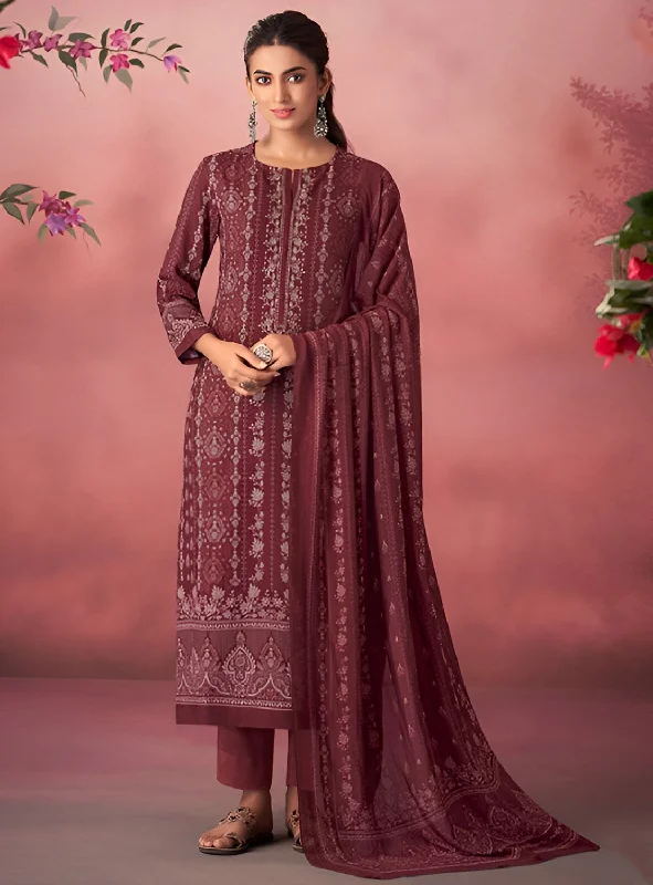 Unstitched Pashmina Winter Salwar Suit Dress Material for Ladies Turtleneck Warm Winter