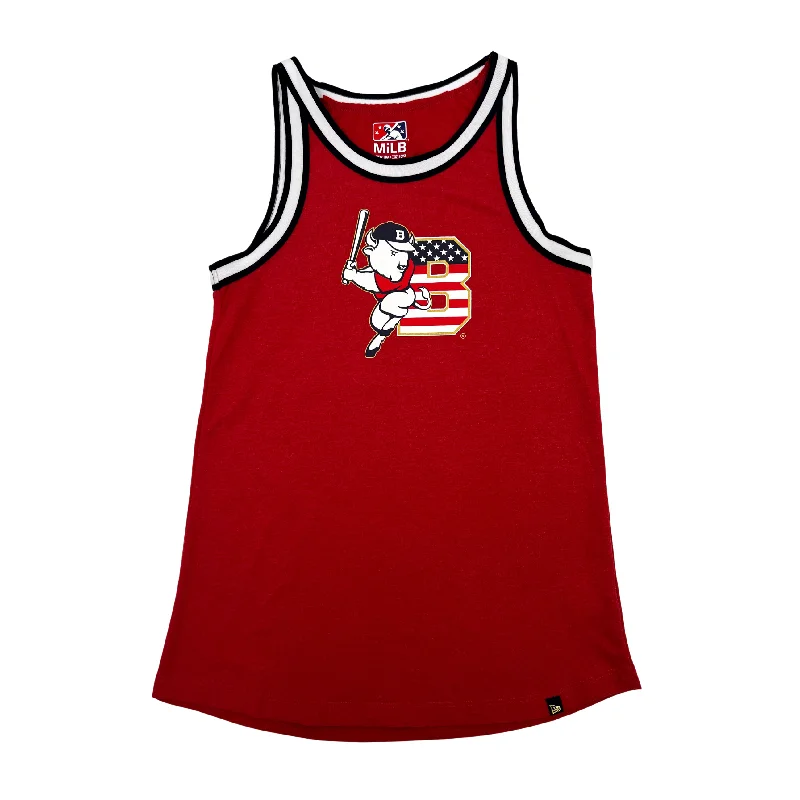 Women's New Era Buffalo Bisons Stars & Stripes Red Tank Top soft tank top