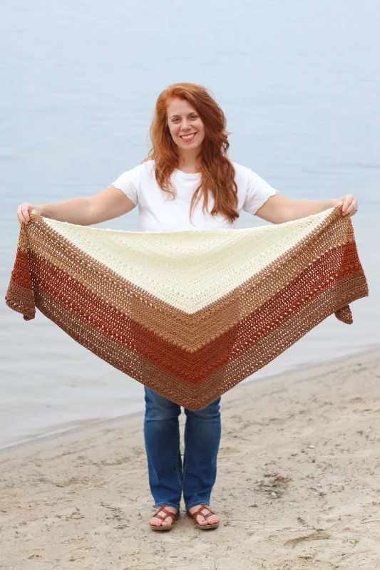 Crochet Kit - Harmony Shawl Elegant Long Shawl Scarf