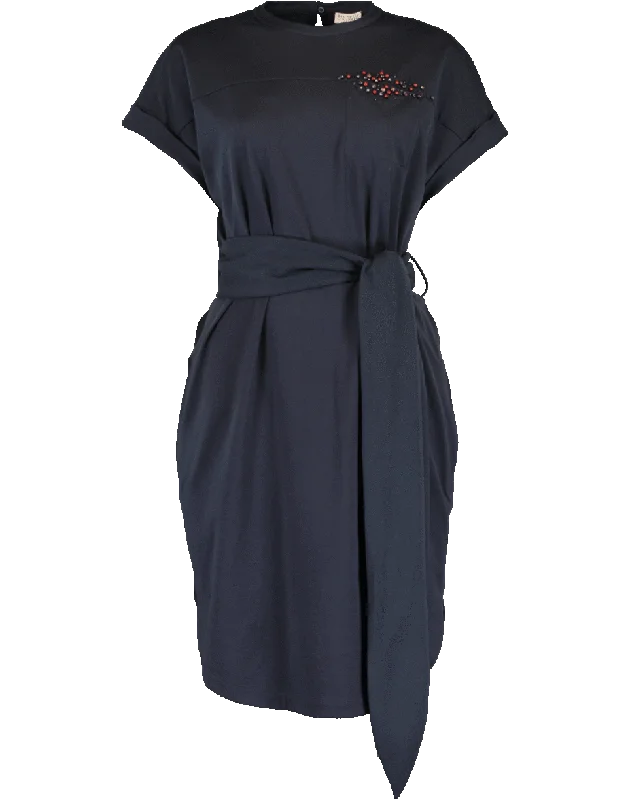 Crystal Martini Belted Dress Tunics Vintage classic