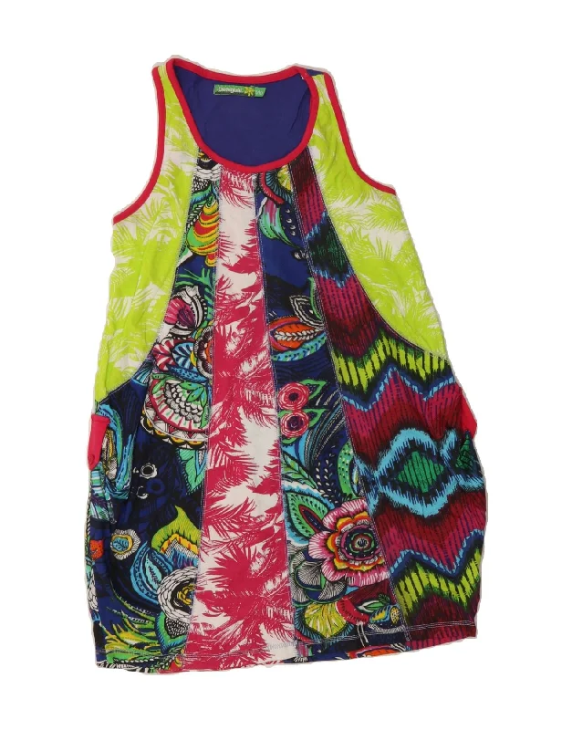 DESIGUAL Girls Bubble Dress 9-10 Years Multicoloured Floral Tunics Occasion special