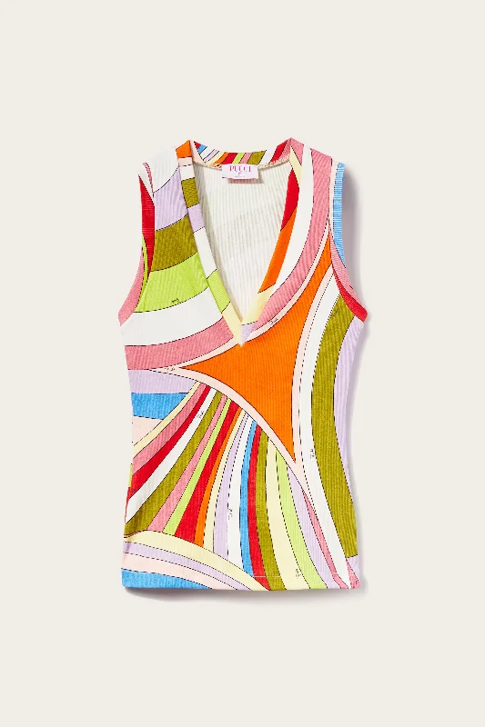 Iride-Print Tank Top stylish tank top