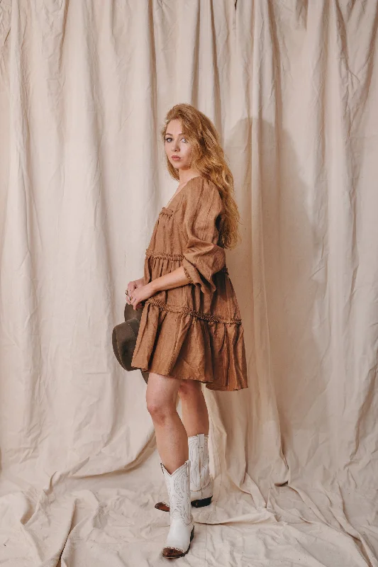 The Fernanda Dress - Toffee Tunics Mesh breathable