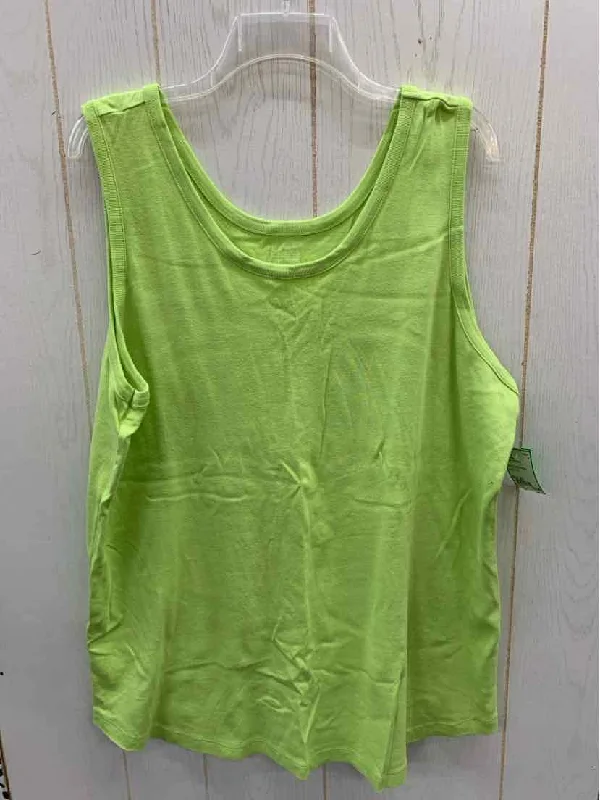 CJ Banks Green Womens Size 2X Tank Top lounge tank top