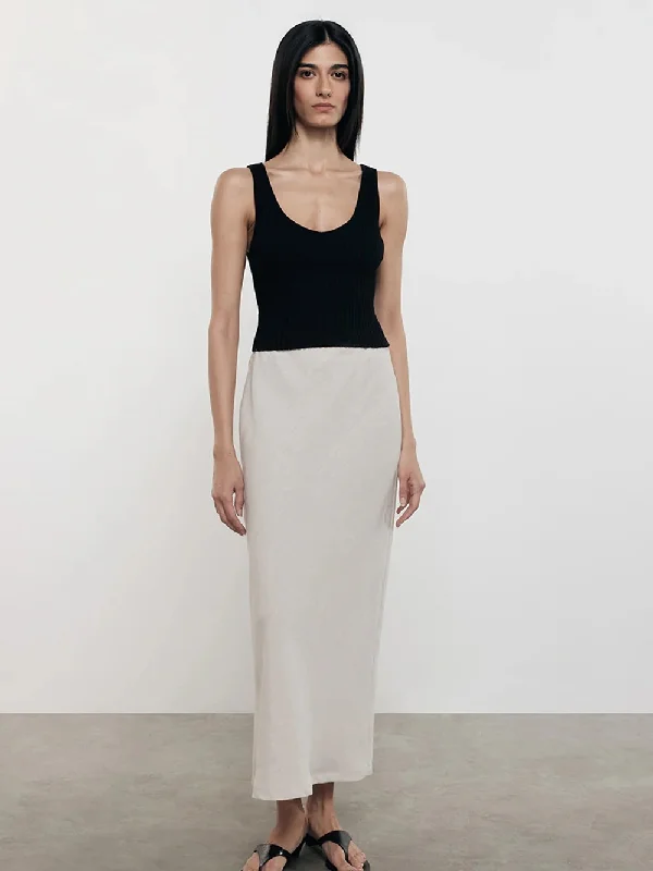 Cropped Scoop Tank gold tank top