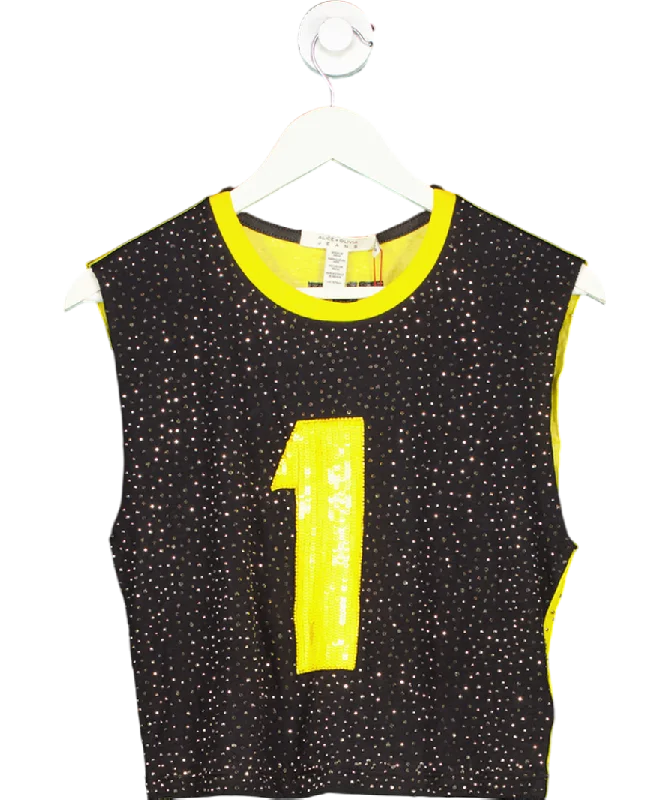 Alice + Olivia X The Beatles Micah Sequin Muscle Tank UK S flexible tank top