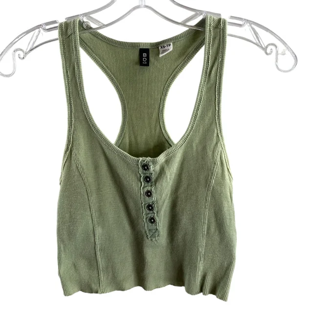 BDG. Size X-SMALL Mint Tank Crop Cotton TOP stylish tank top