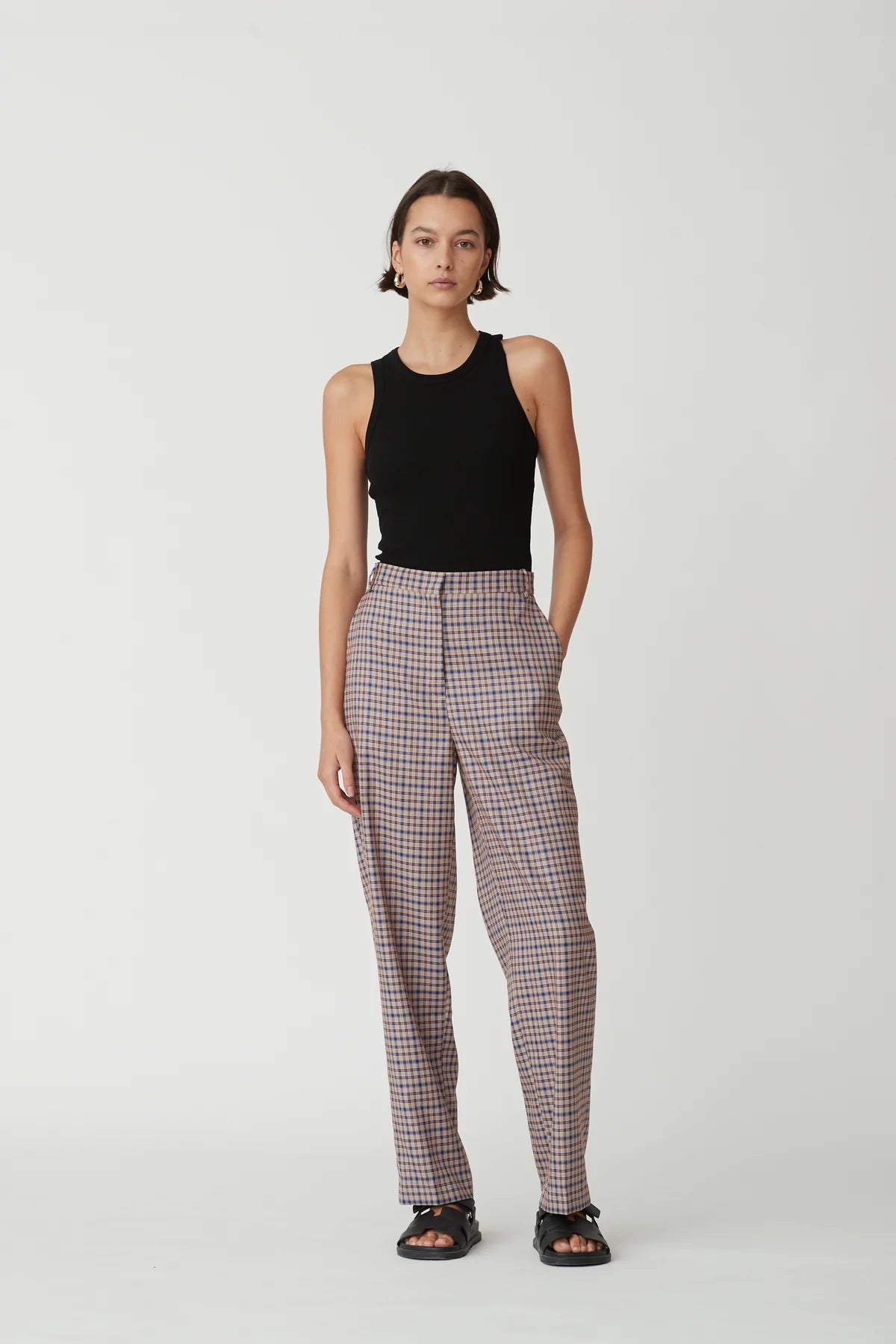 THE JANE TANK - BLACK cropped tank top