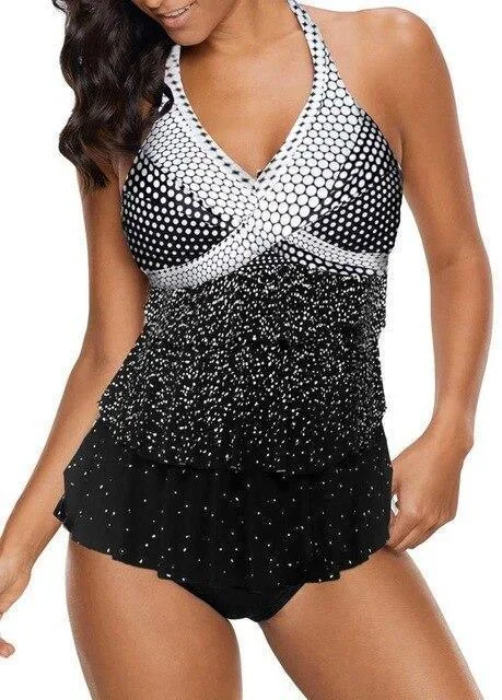 Vacation Mode Tankini Set ribbed tank top