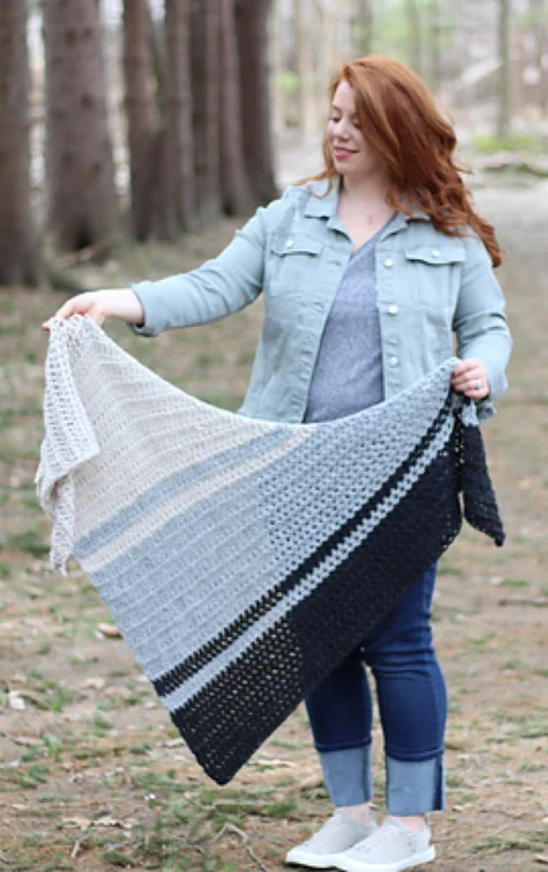 Crochet Kit - North Woods Shawl Classic Shawl with Tassels