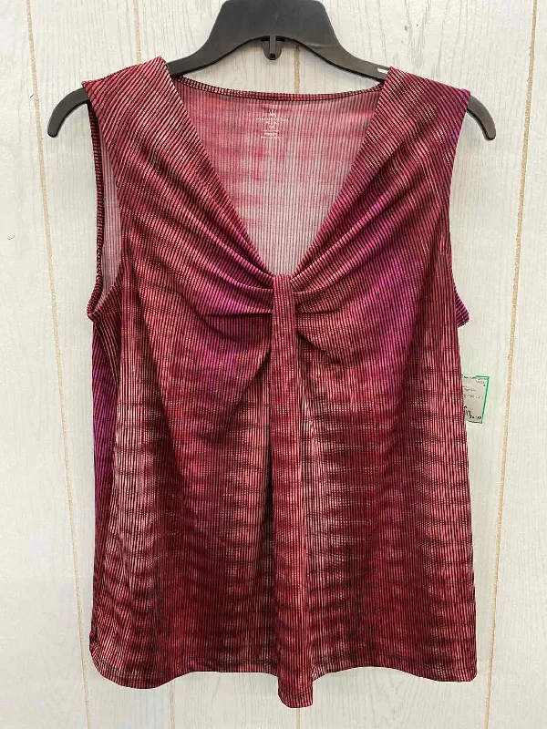 Worthington Burgundy Womens Size M/P Tank Top pastel tank top