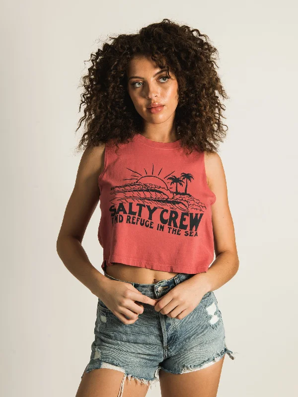 SALTY CREW SHOREBREAK CROP TANK TOP  - CLEARANCE mint tank top