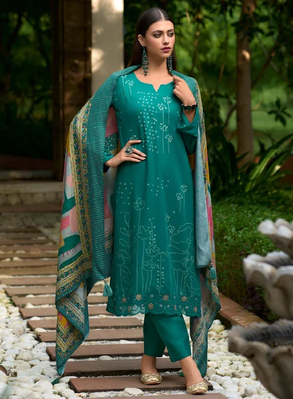 Women Unstitched Pashmina Winter Suit Dress Material with Fancy Embroidery Tunics Favorite customer