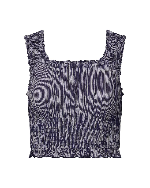 Scooped Smocked Tank bold tank top