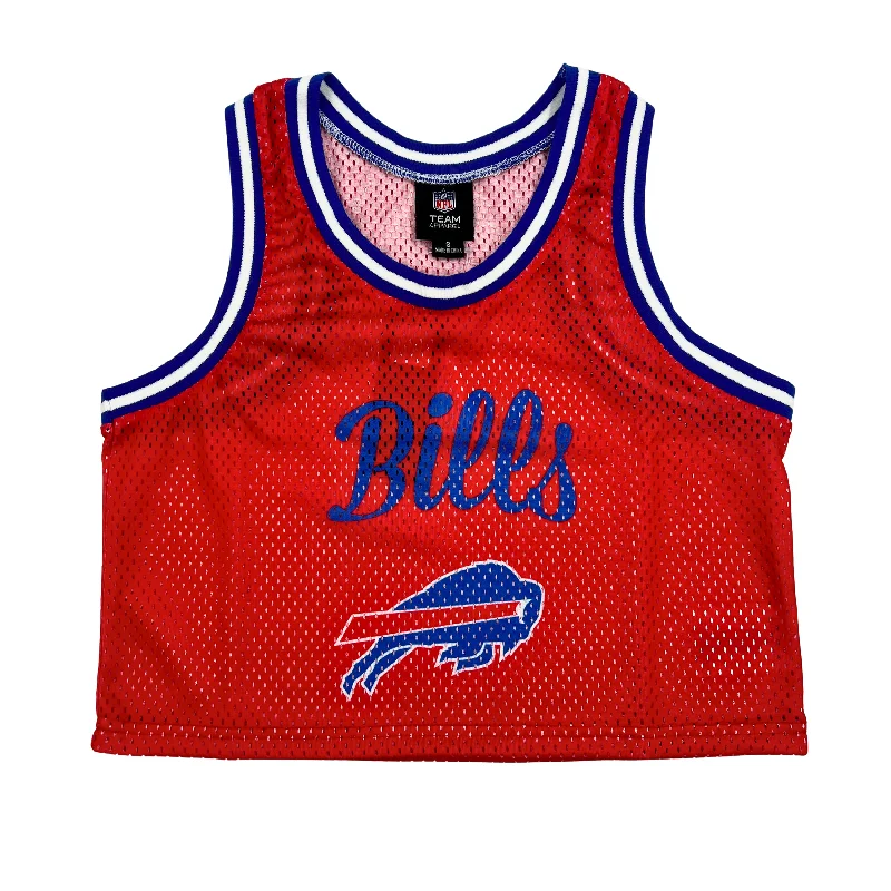 Women's Buffalo Bills Cropped Red Mesh Jersey Tank seamless tank top