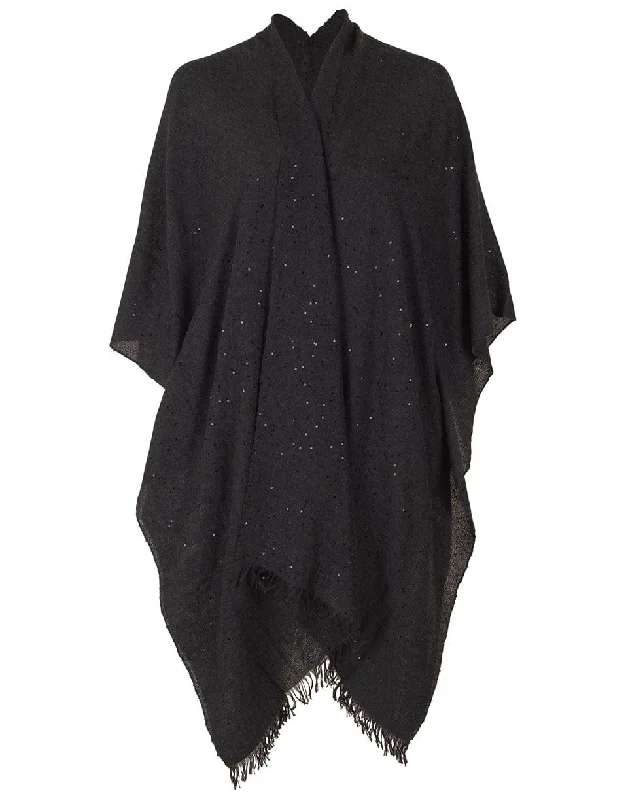 Blackstone Cashmere Silk and Paillette Shawl Soft Wool Shawl Wrap