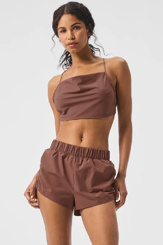 Cropped Megastar Tank - Chestnut metallic tank top