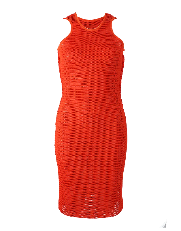 Racerback Textured Scuba Dress Casual Short Summer