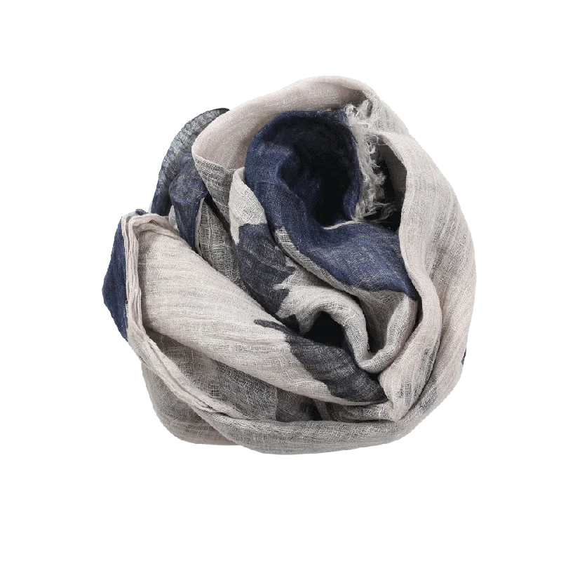 Watercolor Linen Shawl Classic Plain Shawl Wrap