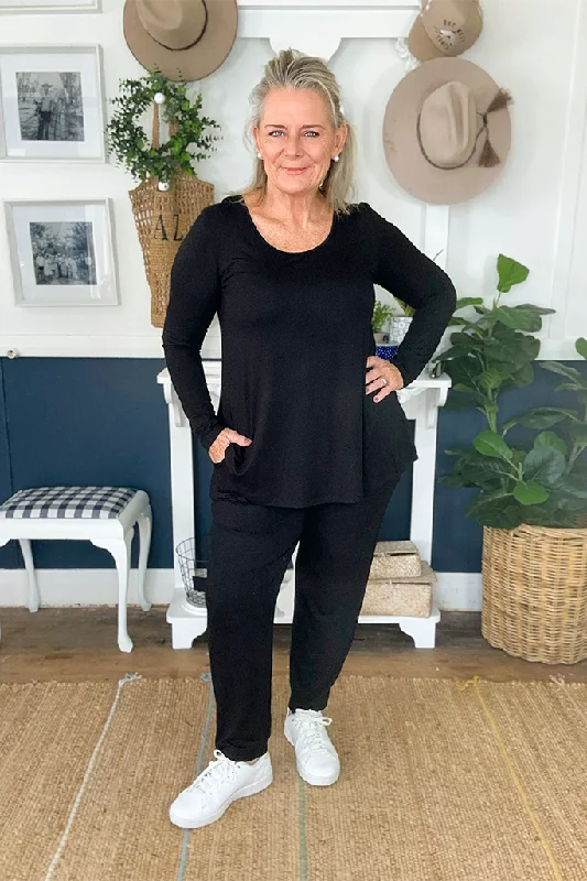 Peggy Bamboo Trouser - Black Trousers Review Highly