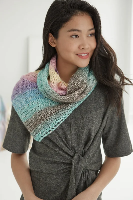 Tribeca Triangle Shawl (Crochet) - Version 1 Stylish Knit Shawl Wrap