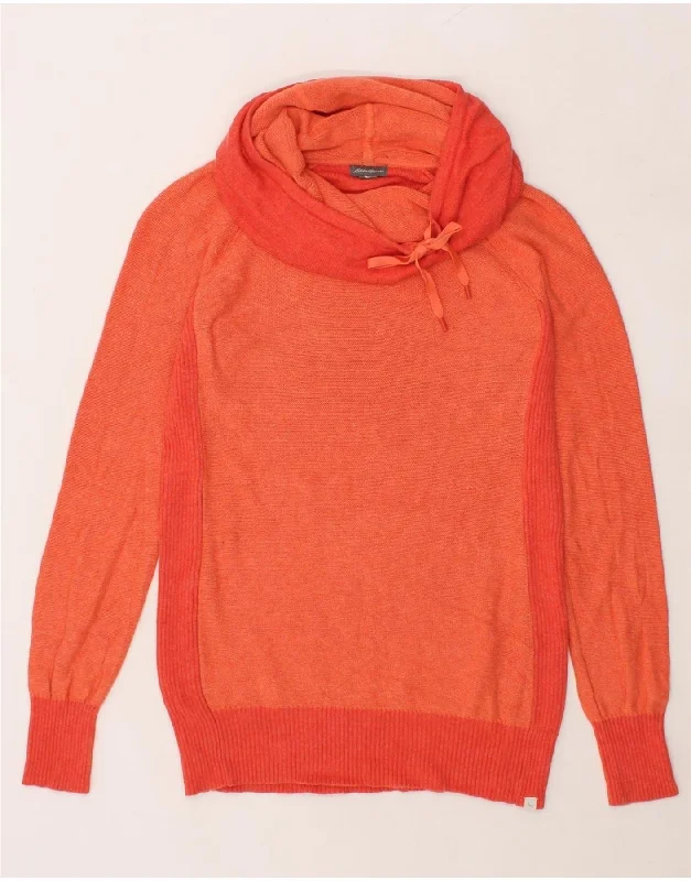 EDDIE BAUER Womens Roll Neck Jumper Sweater UK 16 Large Orange Cotton Modern Contemporary Chic EDDIE BAUER Womens Roll Neck Jumper Sweater UK 16 Large Orange Cotton Modern Contemporary Chic