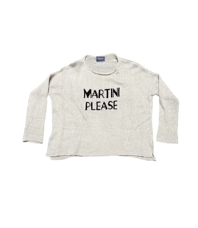 MARTINI PLEASE BEIGE SWEATER Zippered Buttoned Snapped