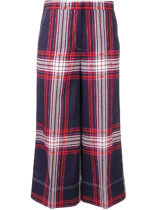 plaid cropped trousers Trousers stylish modern