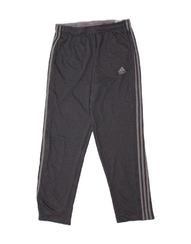 ADIDAS Womens Climalite Tracksuit Trousers UK 16 Large  Grey Polyester Trousers Leather Faux