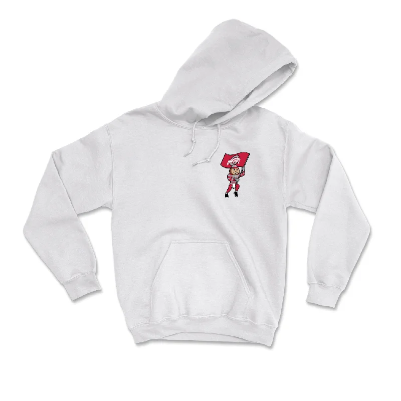 Women's Lacrosse White Brutus Hoodie - Sarah Klein Hoodie with Print Artistic Unique