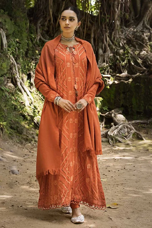 Gul Ahmed 3PC Embroidered Cotail Unstitched Suit with Pashmina Shawl AP-32079 Lightweight Cotton Shawl
