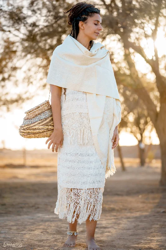 Handwoven Wool Shawl ⋙⋘ Blanket ⋙⋘ Wrap ⋙⋘ Cozy Fleece Shawl Cape