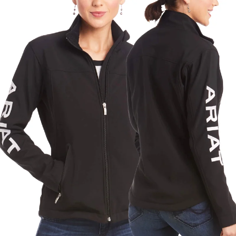 Ariat Womens Team Logo Softshell Jacket - BLACK Denim Jacket Leather Jacket Suede Jacket