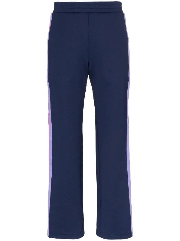 striped popper button trousers Trousers Review Highly