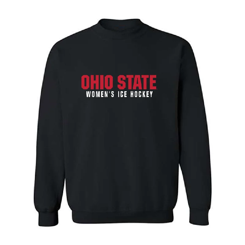 Ohio State - NCAA Women's Ice Hockey : Kiara Zanon - Classic Shersey Crewneck Sweatshirt Hoodie with Embroidery Detailed Premium Ohio State - NCAA Women's Ice Hockey : Kiara Zanon - Classic Shersey Crewneck Sweatshirt Hoodie with Embroidery Detailed Premium