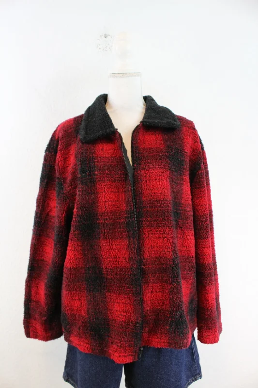 Vintage Crossroads Jacket (L) Ribbed Jacket Pleated Jacket Ruffled Jacket