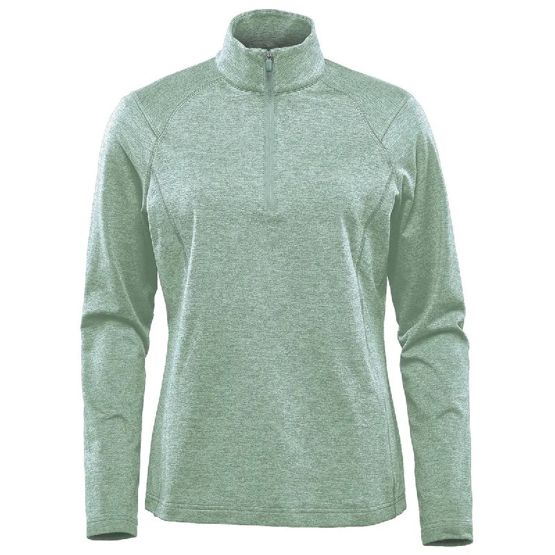Stormtech Women's Ice Blue Heather Treeline Performance 1/4 Zip Pullover Solo Sleeve Pullover Stormtech Women's Ice Blue Heather Treeline Performance 1/4 Zip Pullover Solo Sleeve Pullover