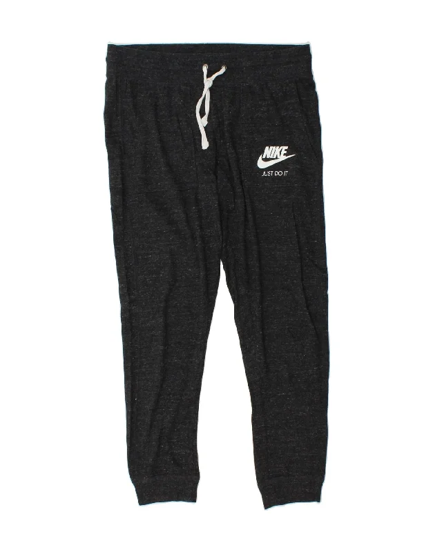 NIKE Womens Tracksuit Trousers Joggers UK 14 Medium Black Flecked Trousers versatile functional
