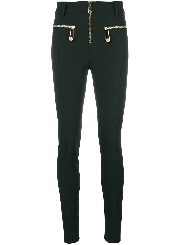 skinny zip detail trousers Trousers Custom Made