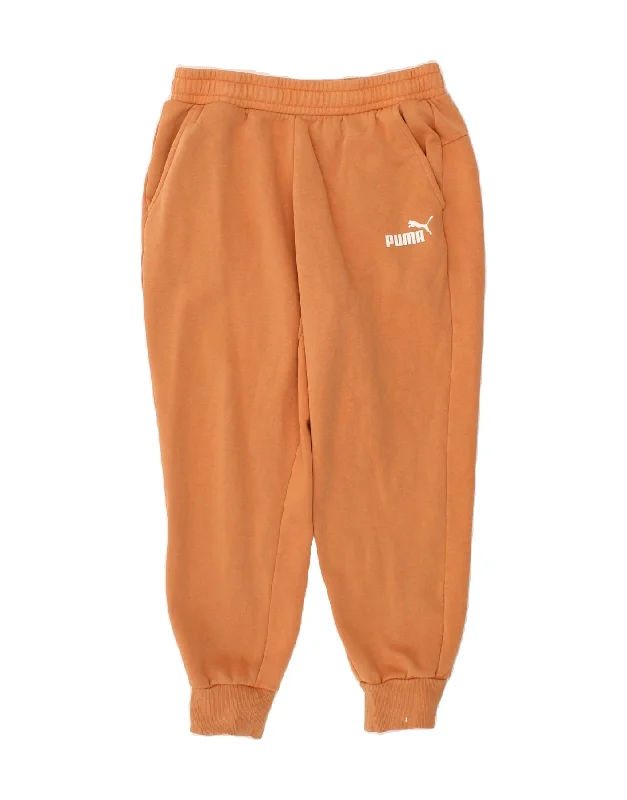 PUMA Womens Tracksuit Trousers Joggers UK 14 Large Orange Cotton Trousers Bestseller Popular