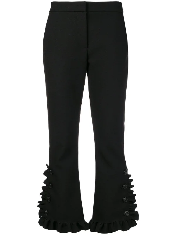 ruffled cropped trousers Trousers Bootcut Casual