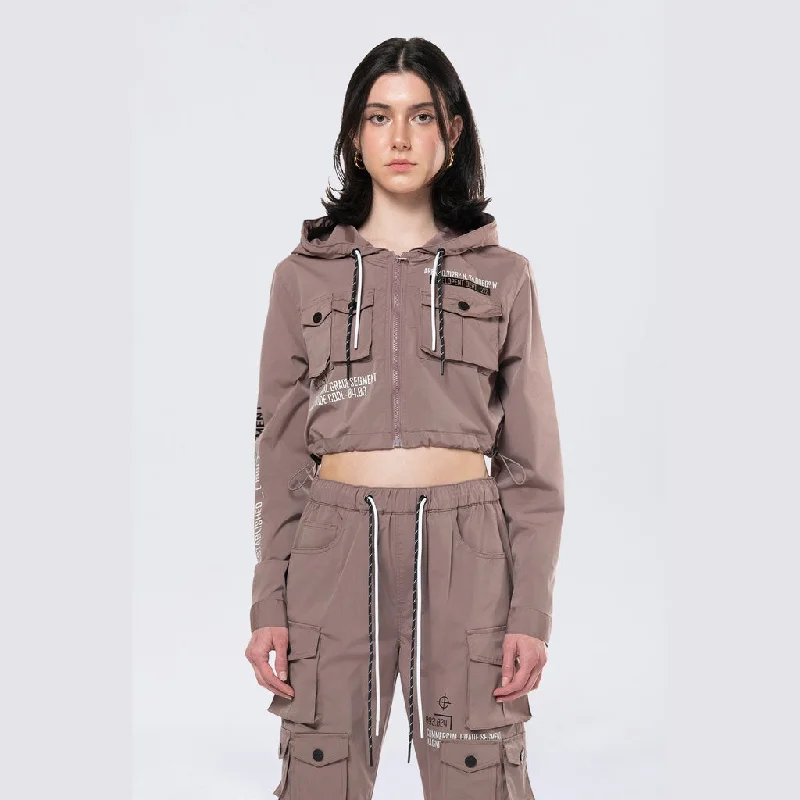 Hooded Utility Full Zip Jacket - Smokey Mauve Lace Jacket Ribbed Jacket Sequined Jacket Hooded Utility Full Zip Jacket - Smokey Mauve Lace Jacket Ribbed Jacket Sequined Jacket
