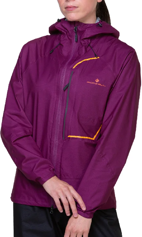 Ronhill Tech Fortify Waterproof Womens Running Jacket - Purple Fleece Jacket Down Jacket Feather Jacket