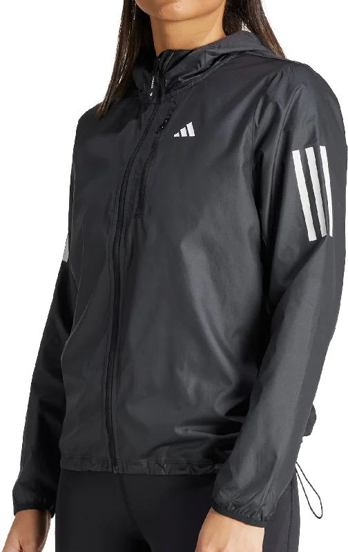 adidas Own The Run Womens Running Jacket - Black Print Jacket Jacquard Jacket Patchwork Jacket