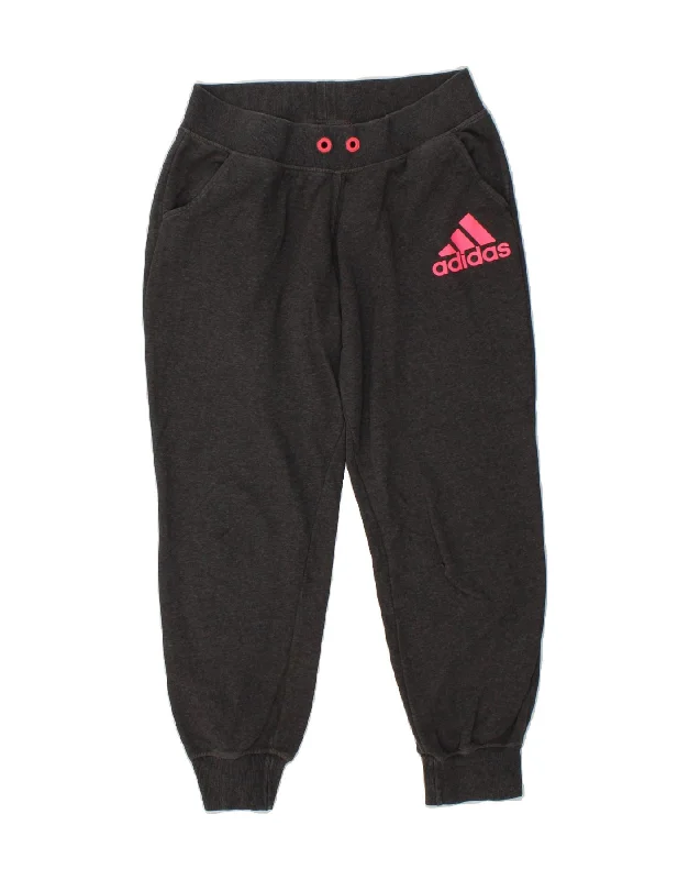 ADIDAS Womens Graphic Tracksuit Trousers Joggers UK 12/14 Medium  Grey Trousers Occasion Special